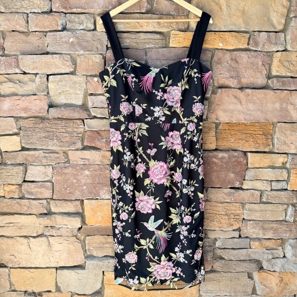 NEW Dress The Population XL Nicole Floral Bird Embroidered Midi Dress Wedding - Picture 4 of 16